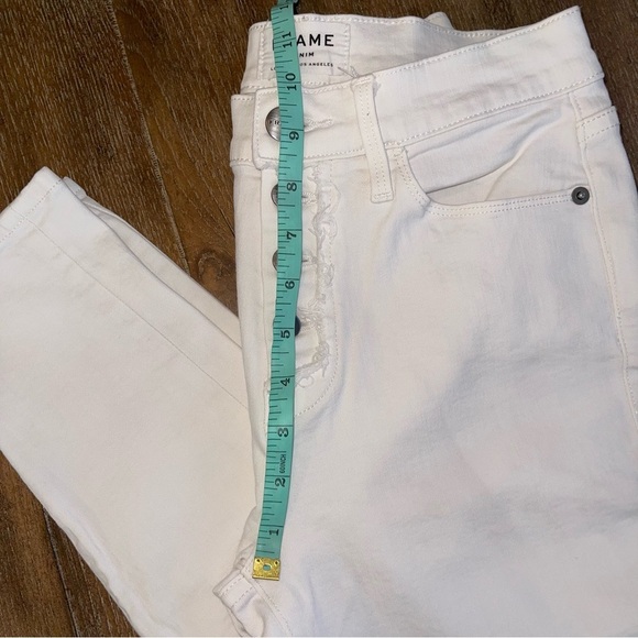 FRAME Le High Skinny Women’s 27 Mid Rise All Button Fly White Skinny Jean - Picture 3 of 9